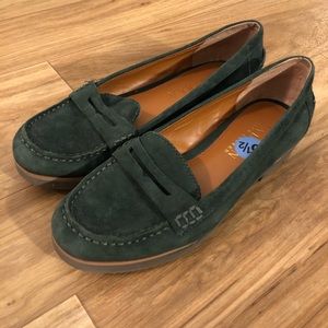 Womens Green Ralph Lauren Loafers Size 6.5